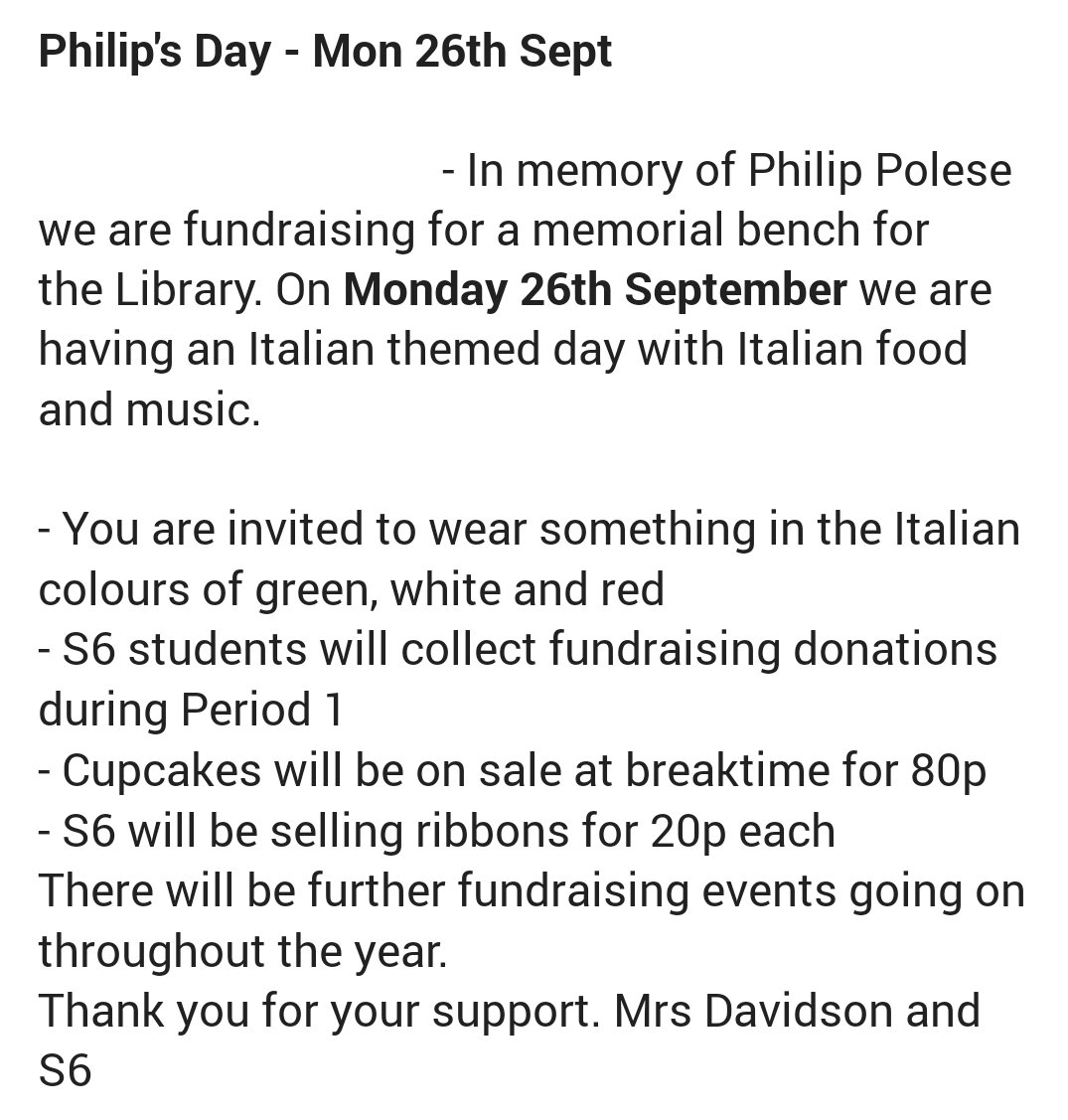 please join us in celebrating Philip's life and help us fundraise for his memorial bench, silver donations are very much appreciated 💙