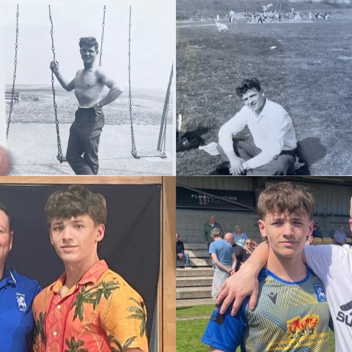 Looking at old family pics can’t believe how much Sammy looks like my Bampa Tasker. Cheeky grin &amp; always got his top off 🤦🏻‍♀️ The man was always a tower of strength, made sure all us grandkids ate &amp; the women before he would have a meal 🥰🥰 (he grew up with very little) #Genetics