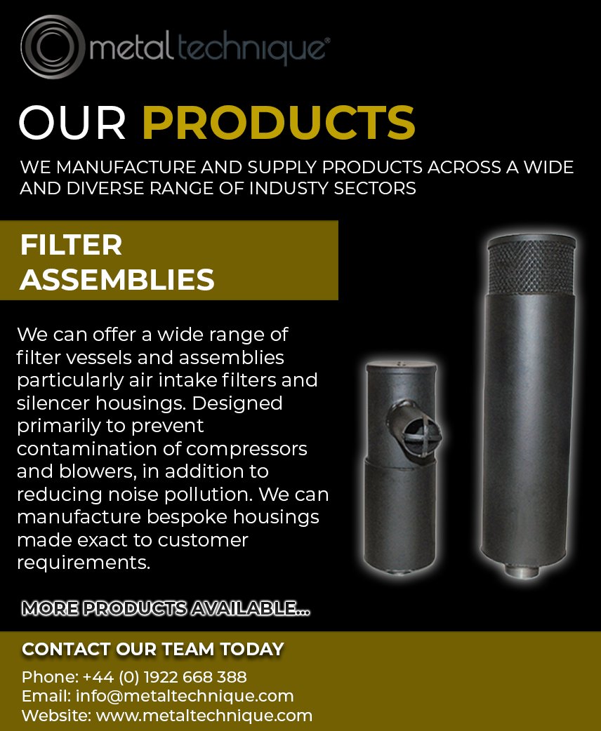 metal_technique's tweet photo. We #manufacture and supply finished components and products across a wide and diverse range of industry sectors.
We offer a wide range of #filter vessels and #assemblies particularly #air intake filters and #silencer housings. 
Website: https://t.co/lb0TFIBIzy
#fabrication #mfg https://t.co/rT93mv6NGR