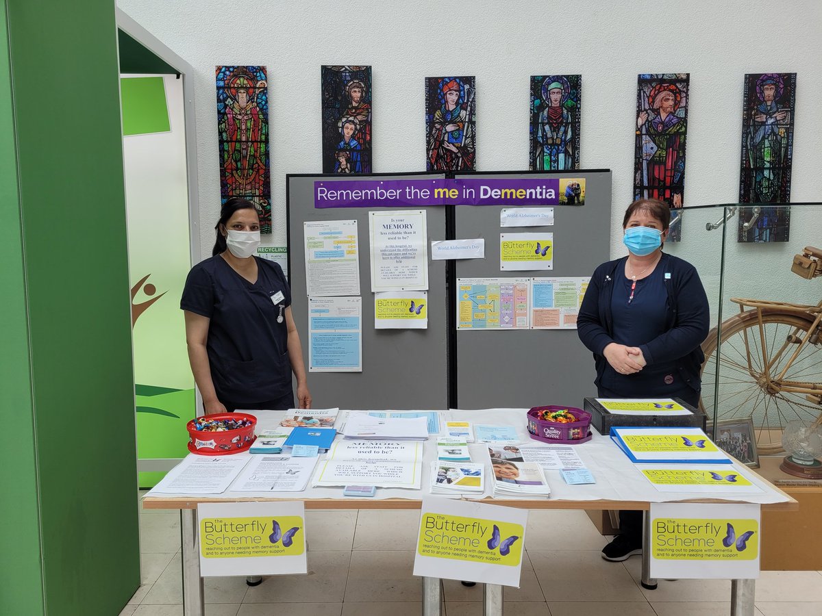 @saoltagroup
Remember the 'me' in dementia. World Alzheimers Day 2022. Staff information stand at Mayo University Hospital.
 <a href="/GrainneGlacken/">Grainne Glacken</a> <a href="/CoachExe/">Coach</a> @CeoSaolta <a href="/CDONMSaolta/">ChiefNurse</a>