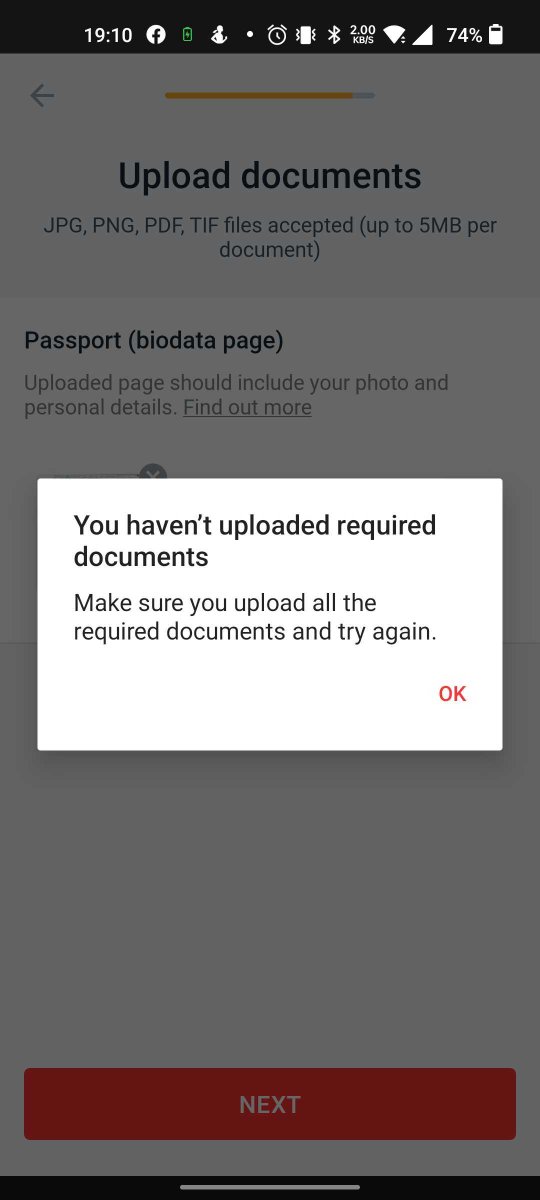 Winter3ise's tweet photo. @dbsbank @dbs_care Your digiBank onboarding process is broken. Despite uploading required documents, it keeps harping that docs haven't been uploaded.

This is for a MyInfo signup as a foreigner. https://t.co/8BZQAgAk88