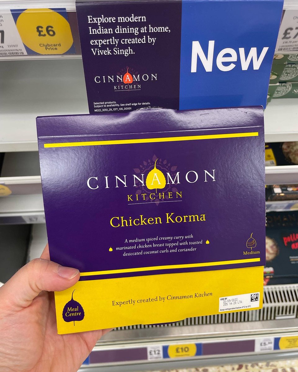 All_Things_New_'s tweet photo. Cinnamon Kitchen! ๐ At Tesco #cinnamonkitchen #indian #korma #saagaloo #blackdahl #wellthisisnew https://t.co/5QufNlcBQC