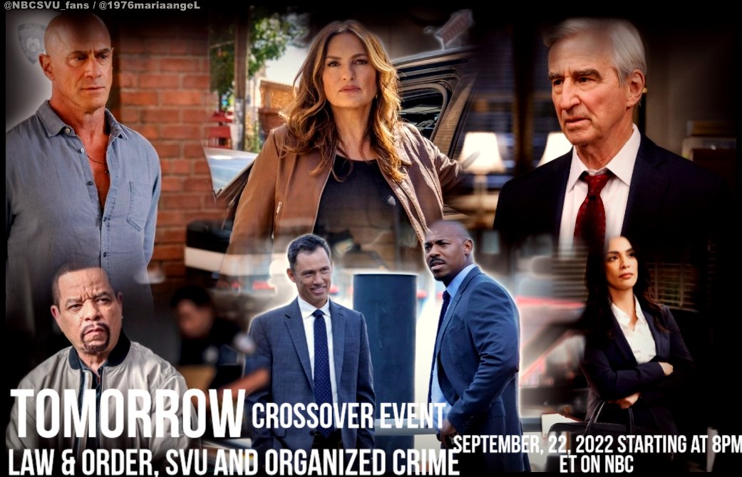 1976mariaangel's tweet photo. tomorrow
    LAW &amp; ORDER  
PREMIERE EVENT
#OC03/ #SVU24 / L&amp;O 
Gimme Shelter
September, 22, 2022 starting at 8PM ET on NBC https://t.co/eIxkcnZAdU