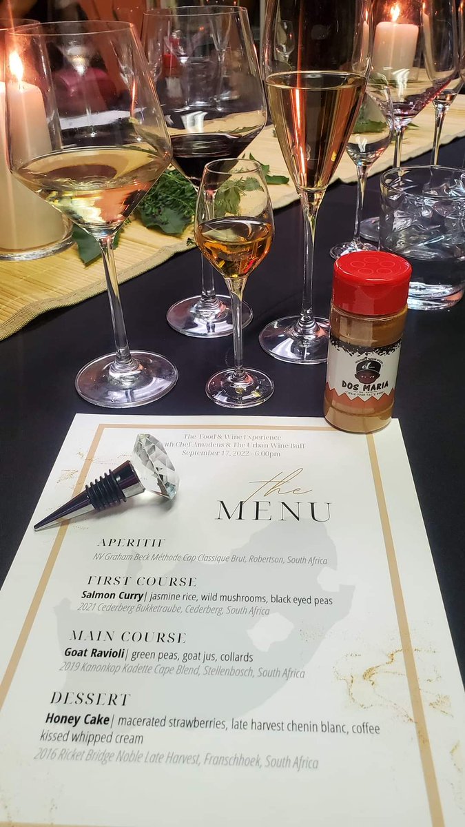 Good morning, big S/O to the guest that attended our first of many wine dinners. Big things are coming soon. #FoodNetwork #southernpassionspices  <a href="/UrbanWineBuffs/">The Urban Wine Buff</a> <a href="/ChefAmadeus/">Chef Amadeus</a>