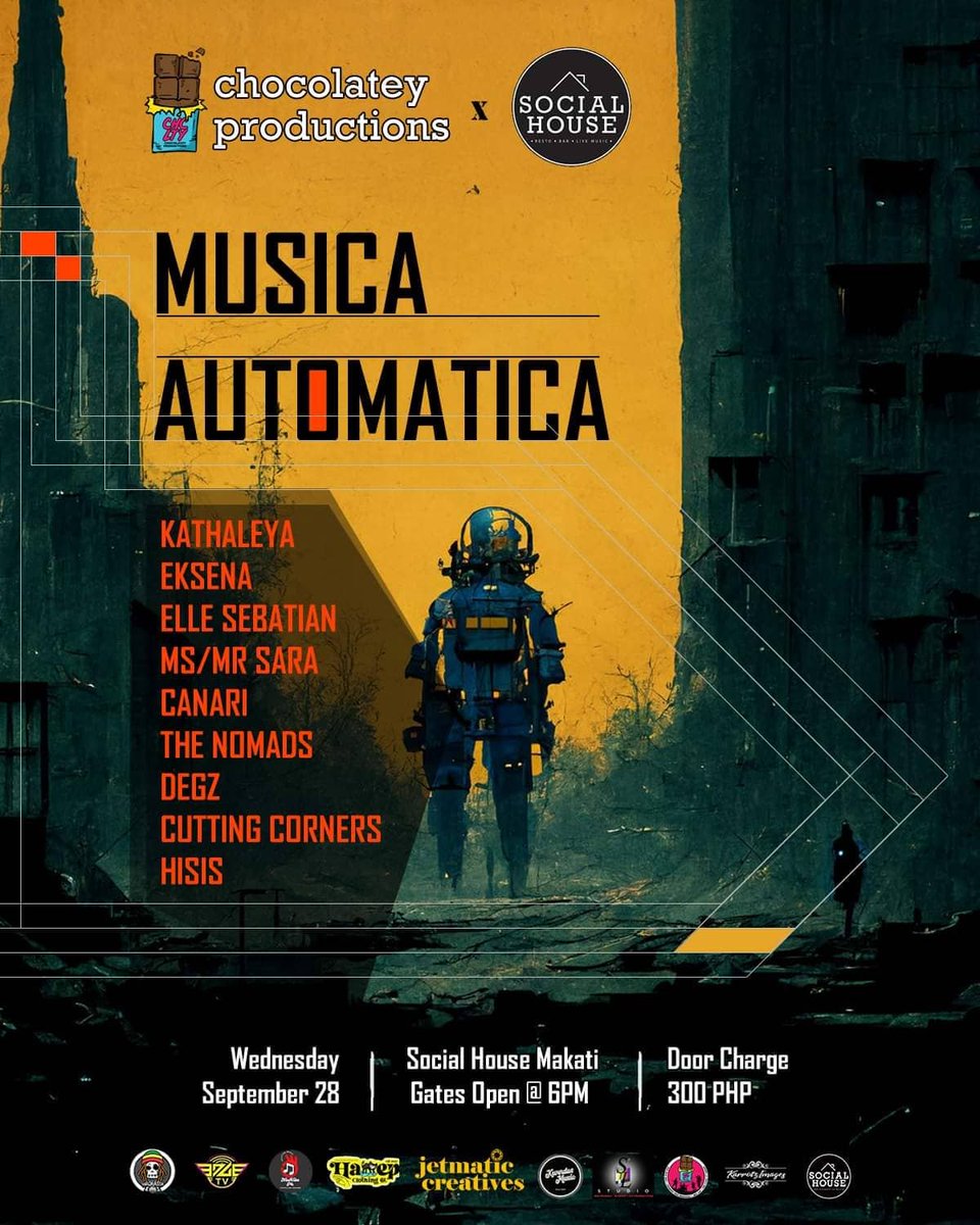 Good day! We have a gig <a href="/SocialHousePH/">SOCIAL HOUSE CIRCUIT MAKATI</a> this coming 28th, hosted by Chocolatey Productions! We'll be playing alongside great friends such as <a href="/DegzMcAwesome/">DEGZ!</a>, and <a href="/_ellesebastian/">elle sebastian</a>, we hope to see you all there! <33