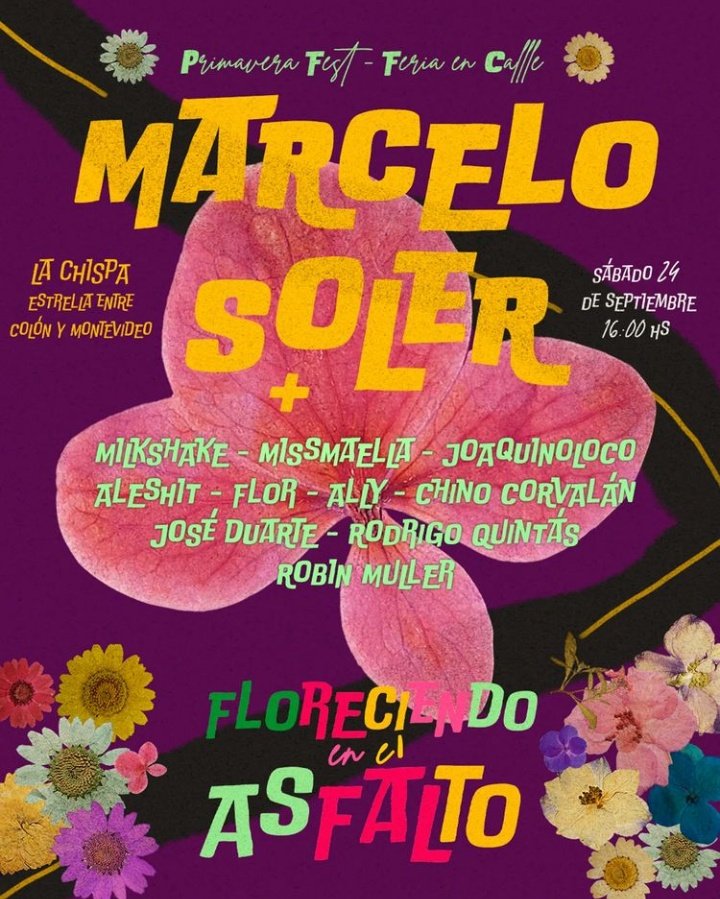 #PrimaveraFest este 24 de Septiembre en @LaChispaPy 🔥🎉 
Mucha música en vivo + feria en la calle 🎊 
Entrada libre y gratuita