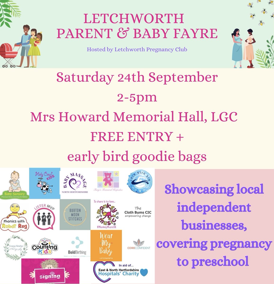 Letchworth Pregnancy Club are holding a Parent &amp; Baby Fayre this Saturday to help raise funds for Lister Hospital's neonatal intensive care unit 💙

All are welcome so please drop in and show your support 🌈