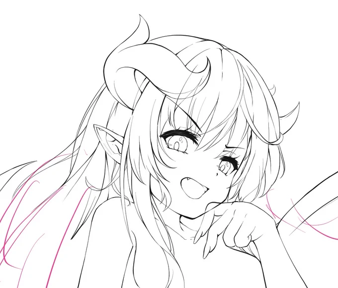 このまま進めるか描き直すか悩む🤔 