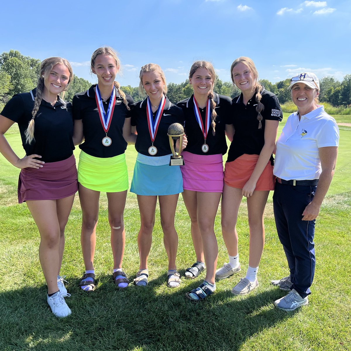 FHHLadyViksGolf's tweet photo. Happy Birthday to our very own Coach Caroline Inchiostro! I won't share the number of times she has been around the Sun, but without her as our assistant coach the Sun might as well not shine. You're the best, Coach I, and I think all these girls will back me up on that. HBD!!! https://t.co/cTiCI2LCAp