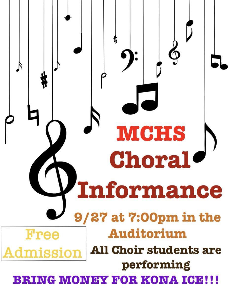 Look forward to seeing everyone for our first performance of the year!