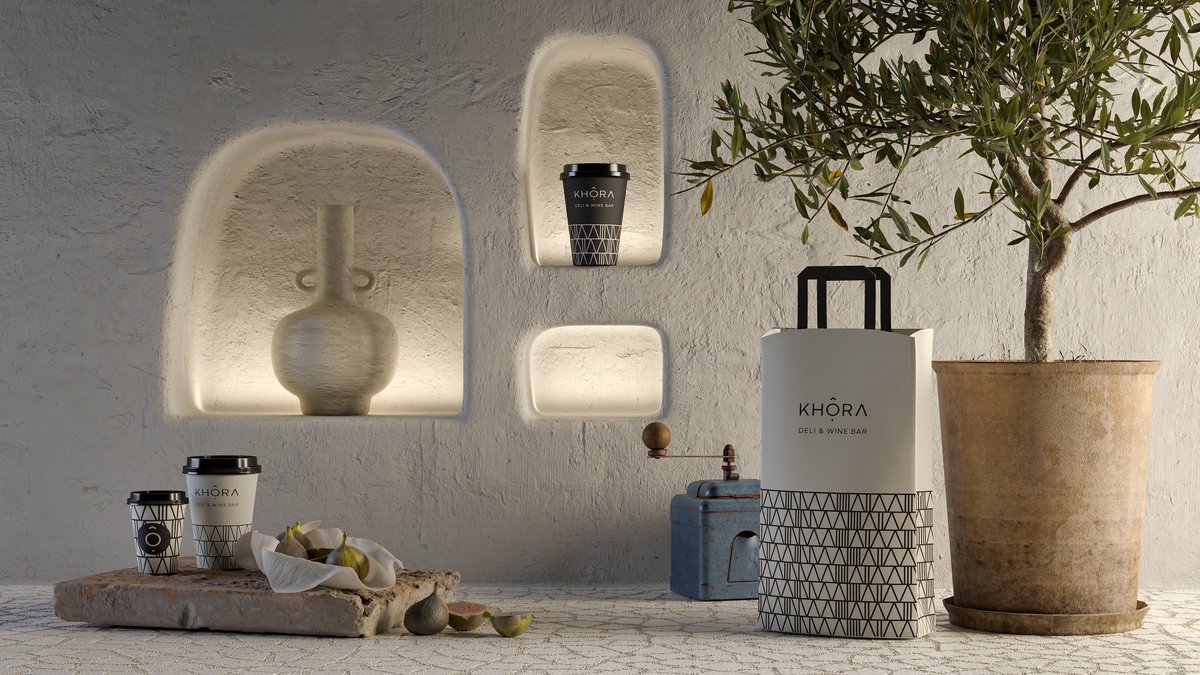 amarchitects_'s tweet photo. Driven by natural materials &amp; colors, traditional patterns &amp; textures, a brand identity was designed for Khora, an all-day bar that promotes the sense of place and invites passengers to enjoy a tasteful drink and bite on the Cycladic Island of Mykonos. 

Design &amp;📷by A&amp;M Graphics https://t.co/E74nvTu3oA
