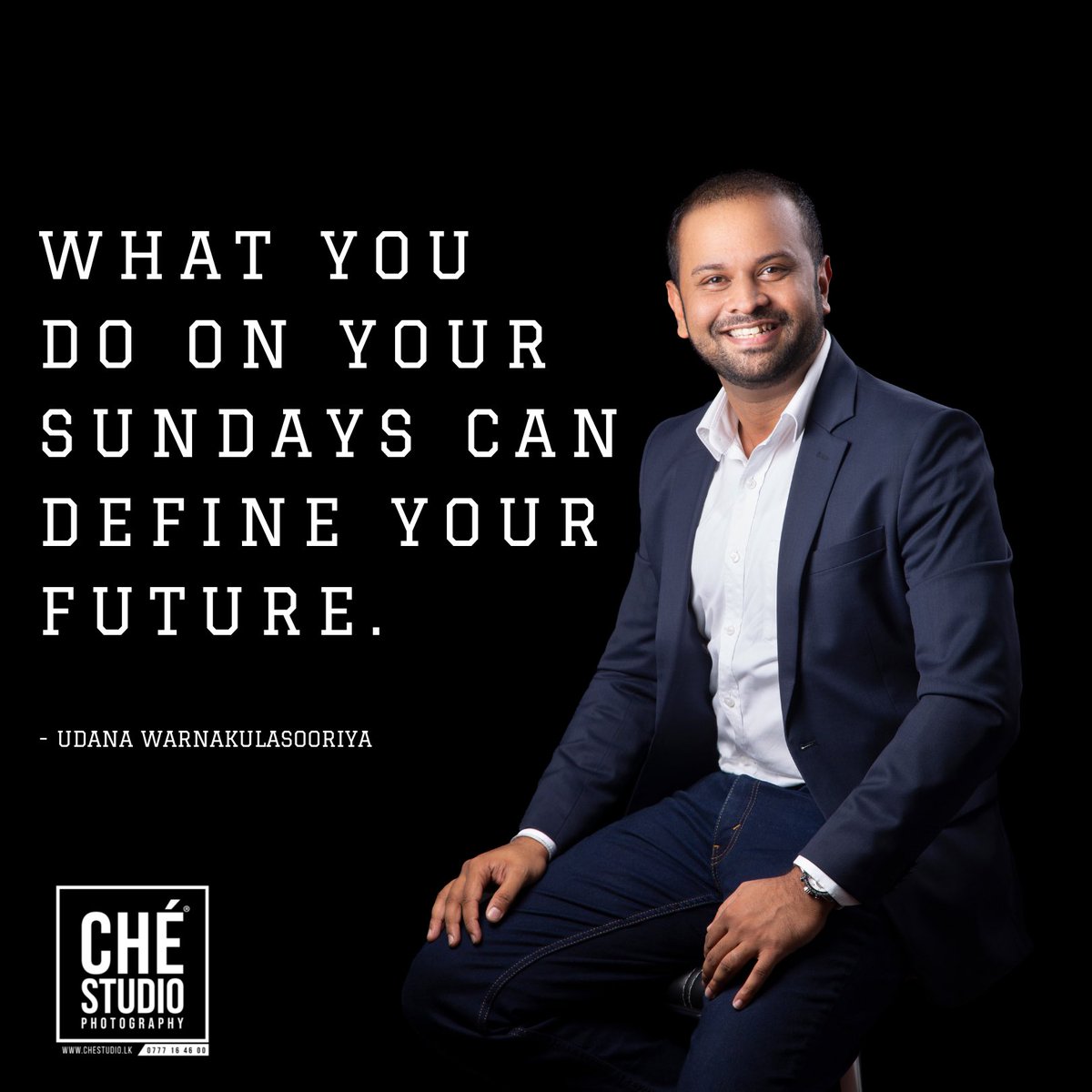 chestudiolk's tweet photo. “ What you do on your Sundays can define your future. “- Udana Warnakulasooriya 

#BeInspired #ToAspire #FirstImpressionMatters #PortraitsByCHE https://t.co/p6m3590tH1