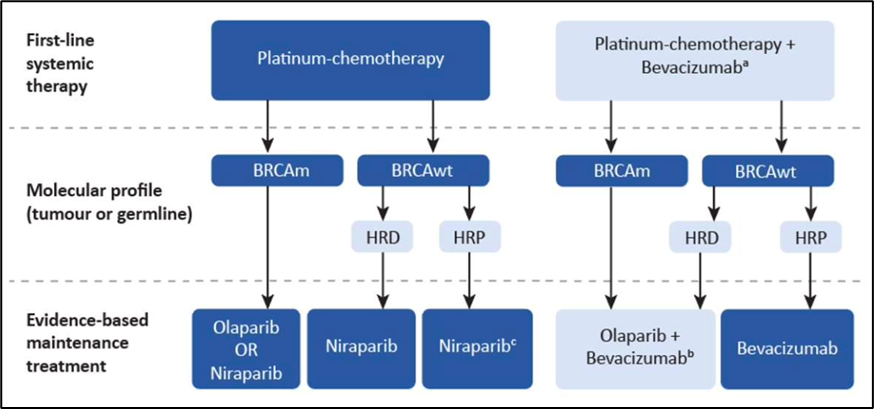 onc_ce's tweet photo. 23) 👀BONUS: Look at this simplified algorithm summarizing the frontline #MaintenanceTherapy options for advanced stage, high-grade #OvarianCancer following response to 1L platinum-based chemo
🔗🔓https://t.co/OohWg2MTKJ https://t.co/cru2UIxM2c