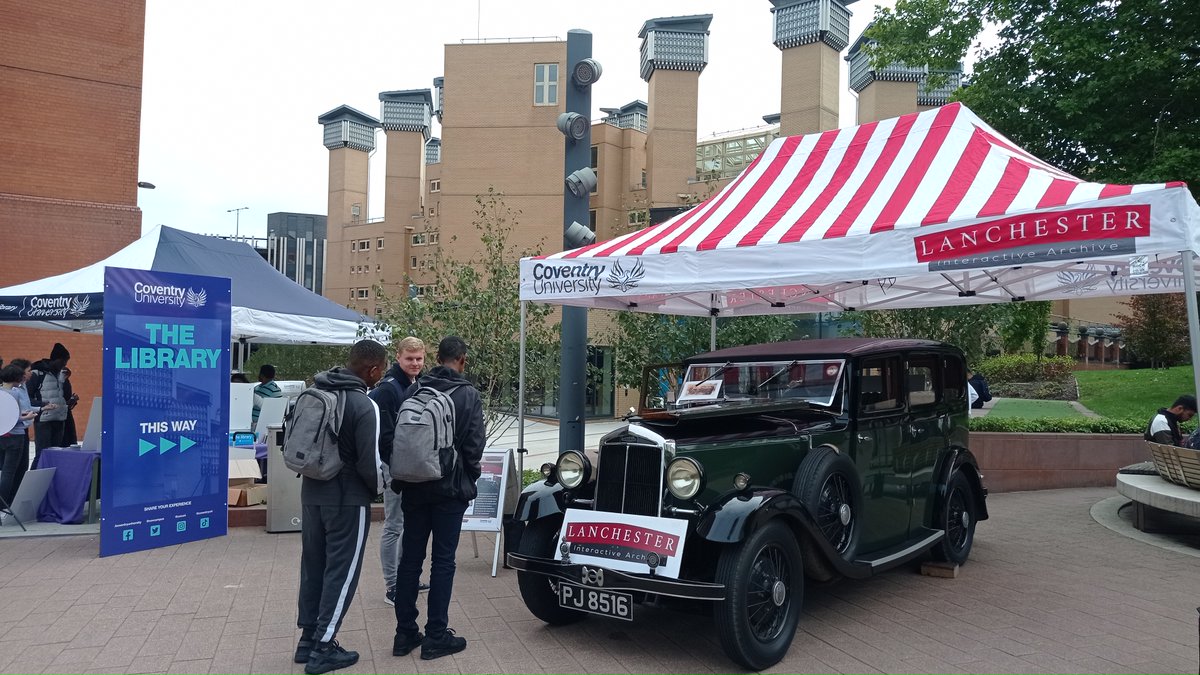 lanchester_ia's tweet photo. Outside @CovUniLibrary for @covcampus Welcome week with our 1932 Lanchester 15-18 hp - 90 years old this week! Come on down between 12-2pm Wed, Thu, Fri this week @covunistudents https://t.co/m7KgYzTbIt