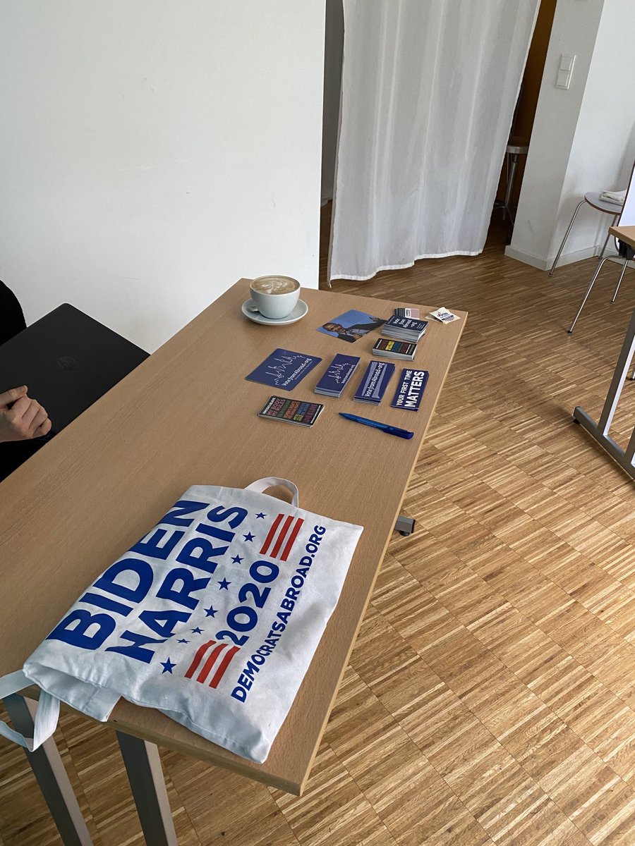 DemsinBerlin's tweet photo. Stop by the garden room at Cookies and Cream (Kremmener Str. 8) today until 3:30 to ask any of your voting questions! We have experienced volunteers ready to help you register &amp; request your ballots 🇺🇸🗳 https://t.co/CVxbtFIrvT