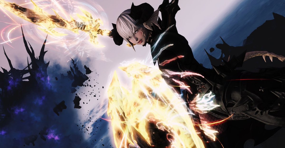Secretevers's tweet photo. I suck at tank but the weapons look so cool.  

Trilogy or pain and far to much time spent!

#FFXIV #gpose https://t.co/PkC3Em7Ius