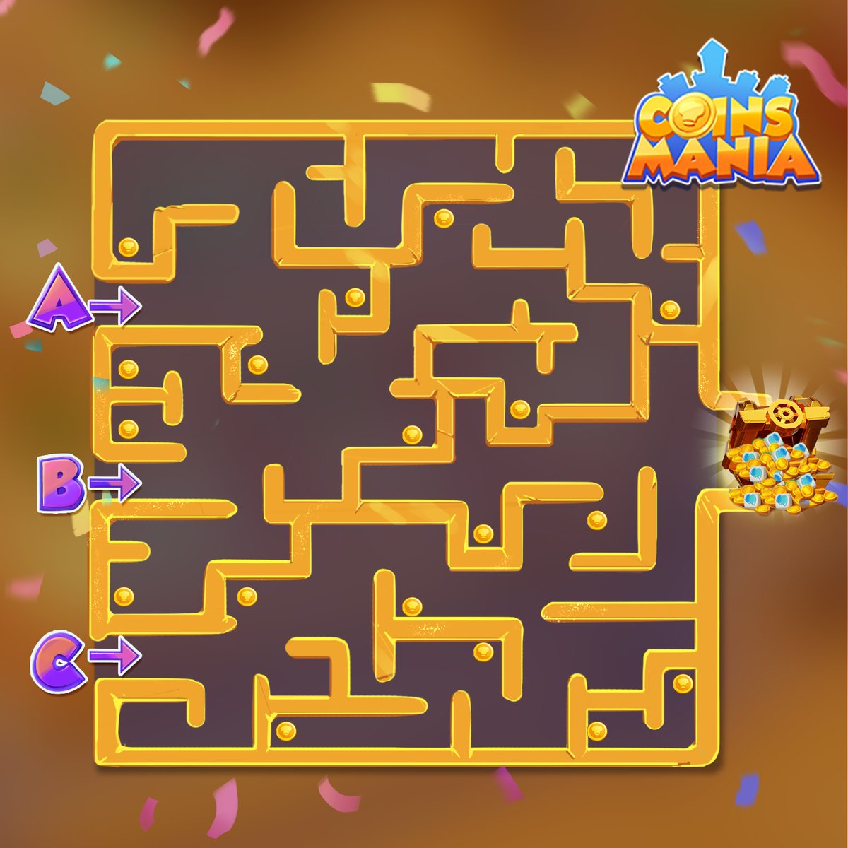 Cooking__Pop's tweet image. 🤩Maze treasure hunt!🤩
A treasure has been prepared at export!
Can you find the route to it?🧐
Tell us your answer!
Leave your answer for a chance to win 200 spins!🎉
Download here👇:
play.google.com/store/apps/det…