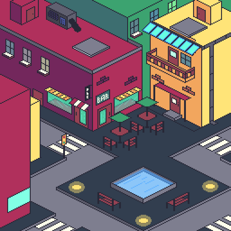 Which one of this do you prefer?

Isometric town.
#pixelartist #pixelartwork