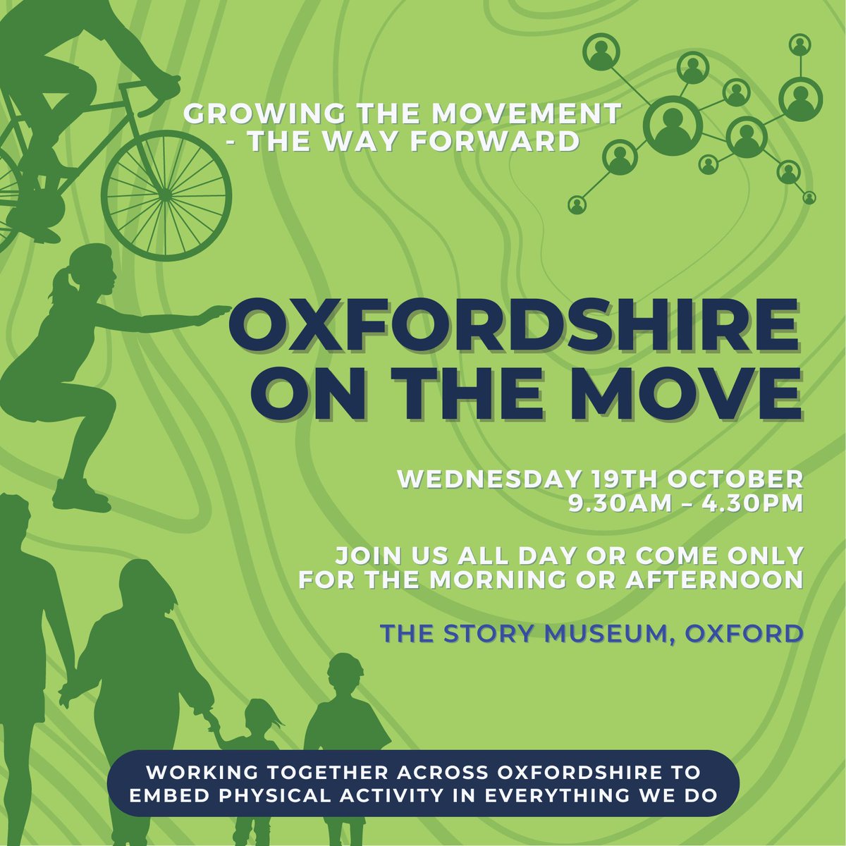 Over the last few months, we’ve consulted over 7️⃣0️⃣ organisations & 1️⃣2️⃣0️⃣ individuals to develop a Collective Framework for physical activity, underpinned by four ambitions to tackle together.
Read more about Oxfordshire on the Move and how to sign up 👉https://t.co/vhC7nwnwlN