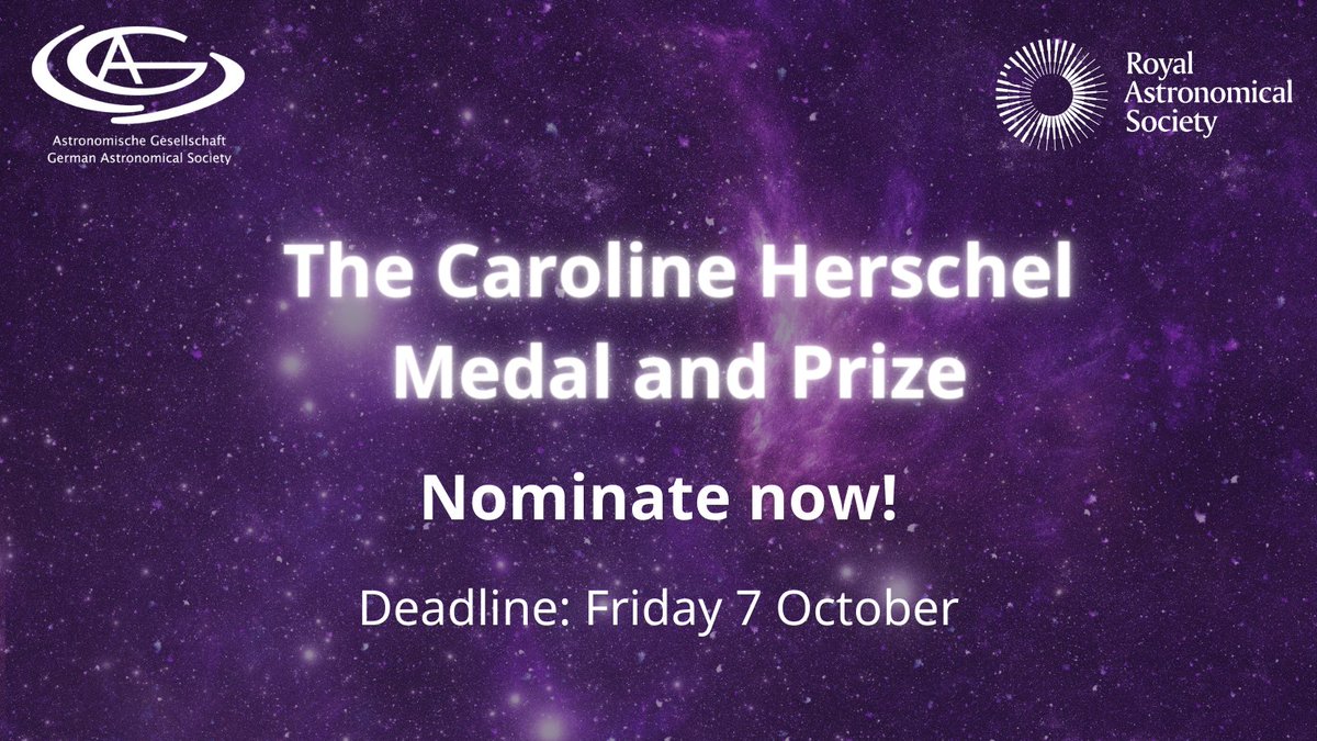 Made to celebrate women in astrophysics, The Caroline Herschel Medal also commemorates the longstanding scientific cooperation between Germany and the UK. We're still accepting nominations for this prestigious prize - learn more and nominate here! ⬇️ ras.ac.uk/awards-and-gra…