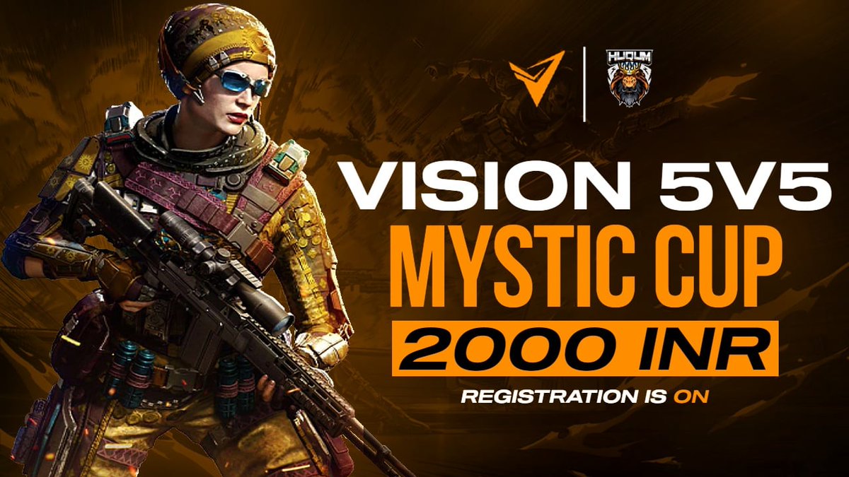 teamvisionftw's tweet photo. Hello everyone, Vision and Huqum presents 5v5 Call of Duty: Mobile tournament with prize pool of 2000INR and 28 slots.

- Device: Mobile/ipad
-Discord link: https://t.co/v9cuf3FahR

 #codm #codmobile #callofdutymobile #callofduty #cod https://t.co/2xF6wZvo9x