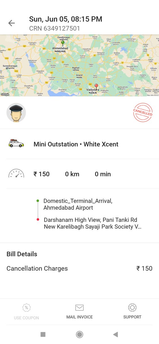 krnydv's tweet photo. @Olacabs @ola_supports
I was wrongly charged cancellation fees on my ride today, for a ride which your driver asked me to cancel that day
Please refund my money https://t.co/7tPWDErOP7