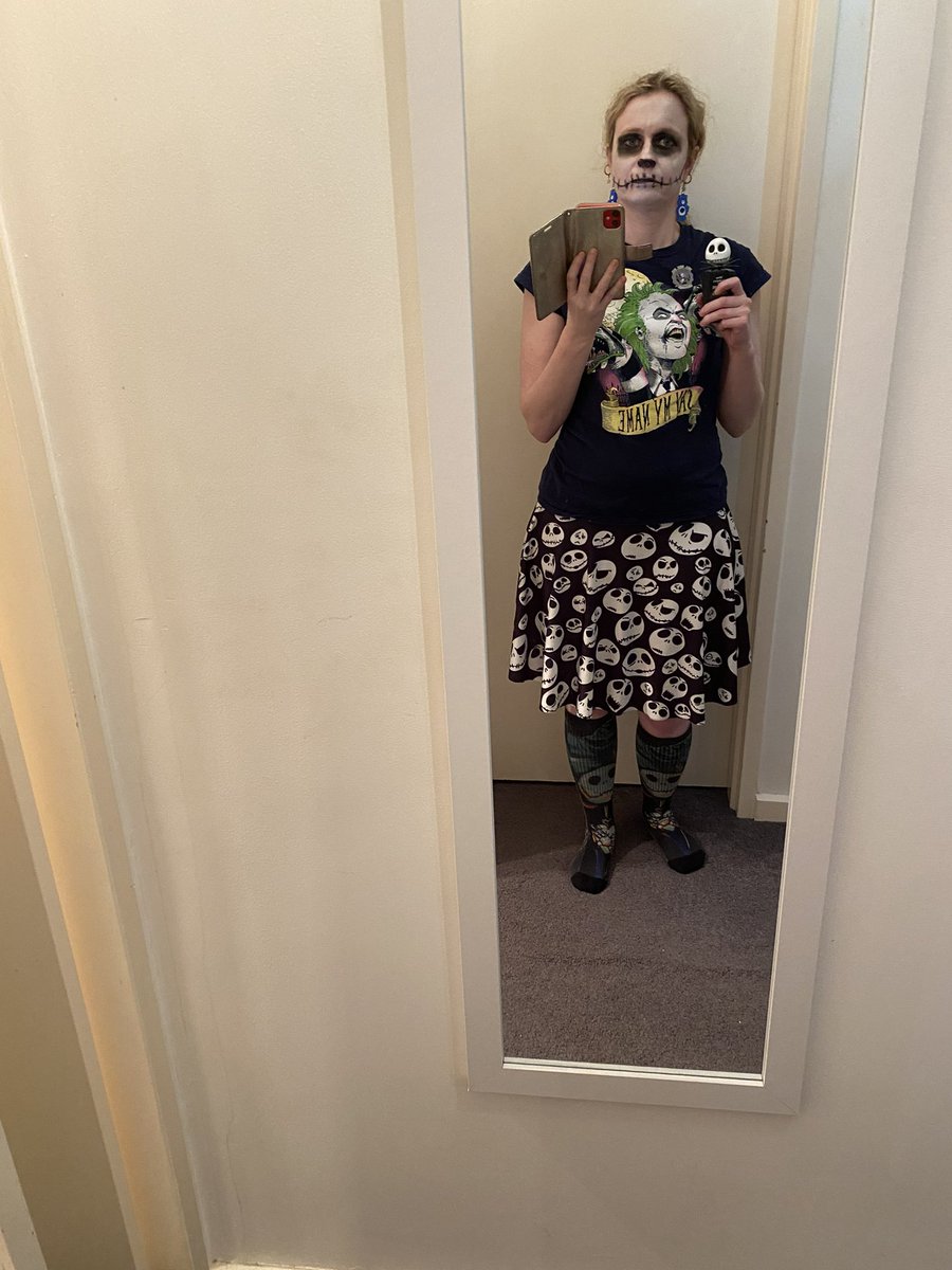 gilliansxgirl's tweet photo. #beserkwardrobechallenge2022day21 #popcultureday #nightmarebeforechristmas #liptember #womensmentalhealth #donatelinkbelow #Beetlejuice #carebears Again not claiming any great makeup skills lol. https://t.co/HDc6SizLAC