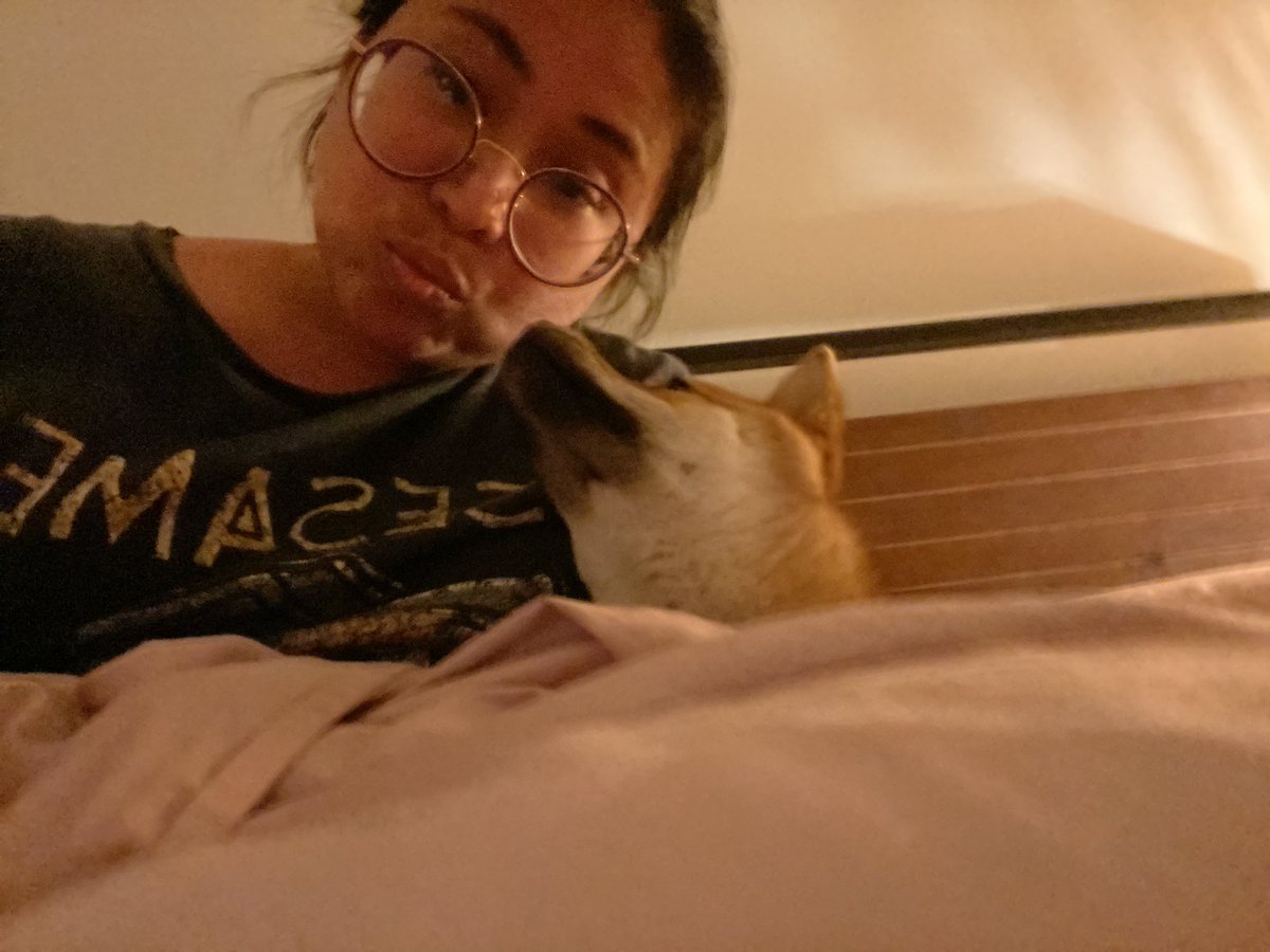 k__trina's tweet photo. Being 29 has been great so far. I spent most of today annoying this little princess. https://t.co/r1Pqm7Wg6G