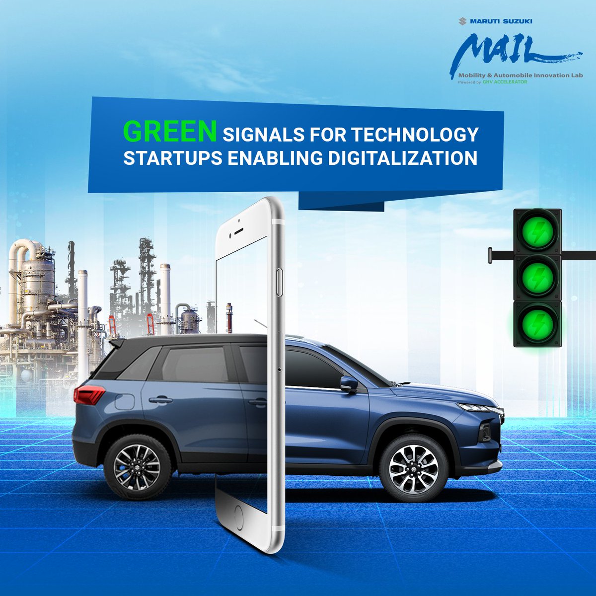 acceleratorbyms's tweet photo. If your startup is going green with digitalization, we'll make sure all the signals are also green.

#CocreatingFuture #ScaleWithMAIL #StartupIndia #Startups #Mobility #Innovation #Entrepreneurs #NASSCOM #NASSCOMStartups #THub #MarutiSuzuki #ghvaccelerator #GoGreen #GreenIndia https://t.co/ANrNxyV1yI