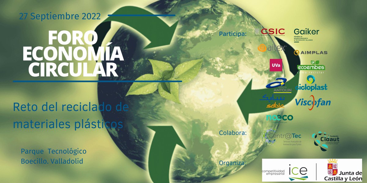 Cidaut's tweet image. Ya falta menos para que el día📆27 nos encontremos en el FORO DE ECONOMÍA CIRCULAR, cuya apertura correrá a cargo del Consejero de Economía y Hacienda de la JCYL. @empresasjcyl @JCyl Estás a tiempo de apuntarte y no perderte este importante encuentro.  cidaut.es/foroec