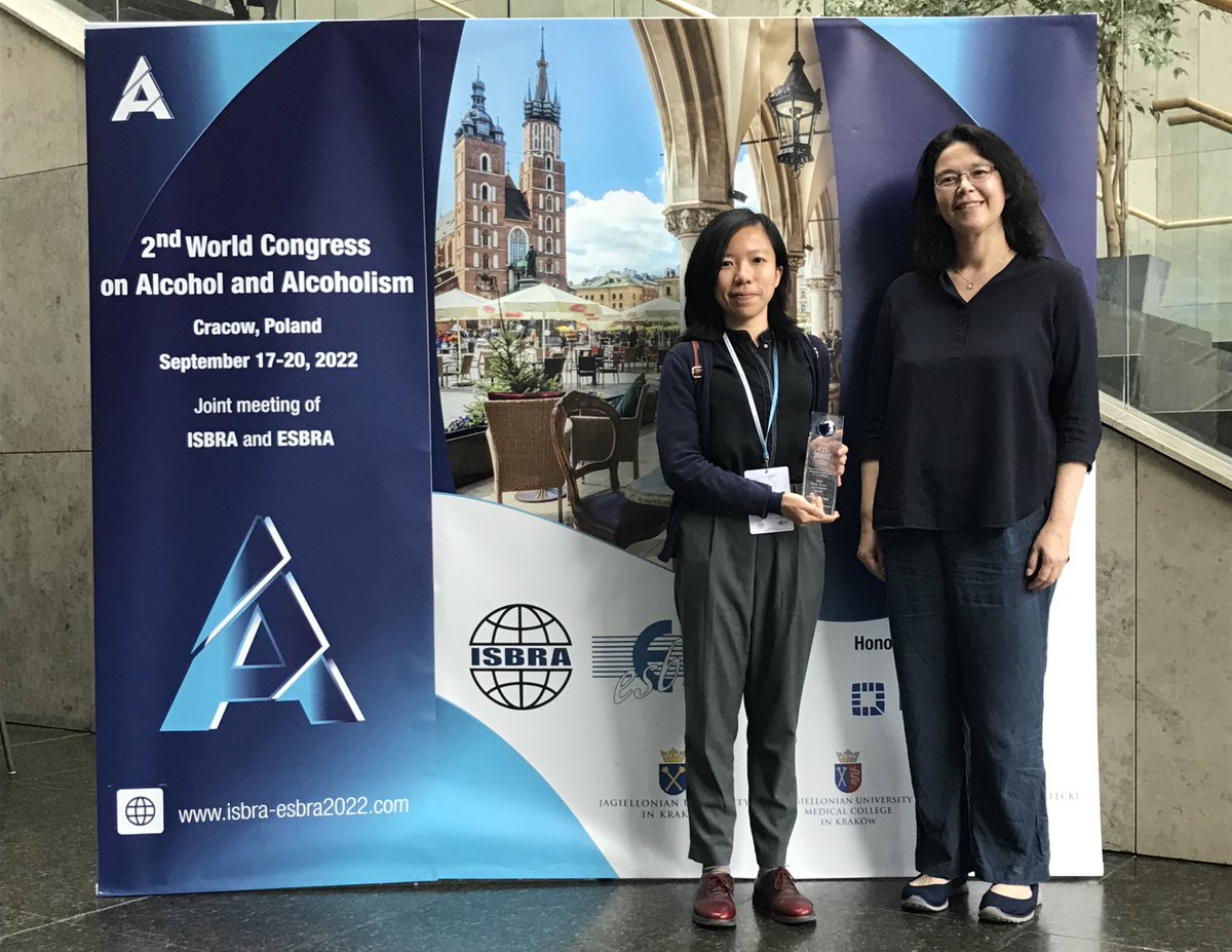 BeckyJSRose's tweet photo. I’m honoured to receive the ISBRA Early Career Investigator Award at the 2nd World Congress of Alcohol and Alcoholism co-organised by #ISBRA &amp; #ESBRA in Cracow. Special thanks to Dr Iona Millwood (right) &amp; Dr @Christiana_K_ who contributed greatly to the awarded proteomics study! https://t.co/TycIUnnvIb