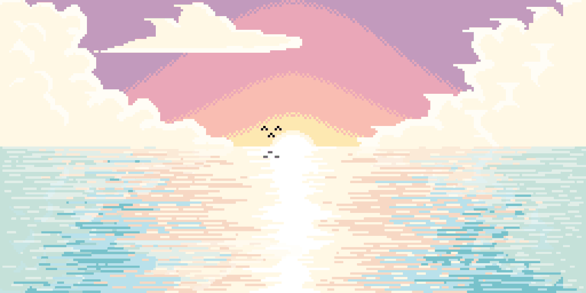 Relaxing sunset on the sea.

Sea during sunset
#pixelartist #pixelartwork #sunset #sea