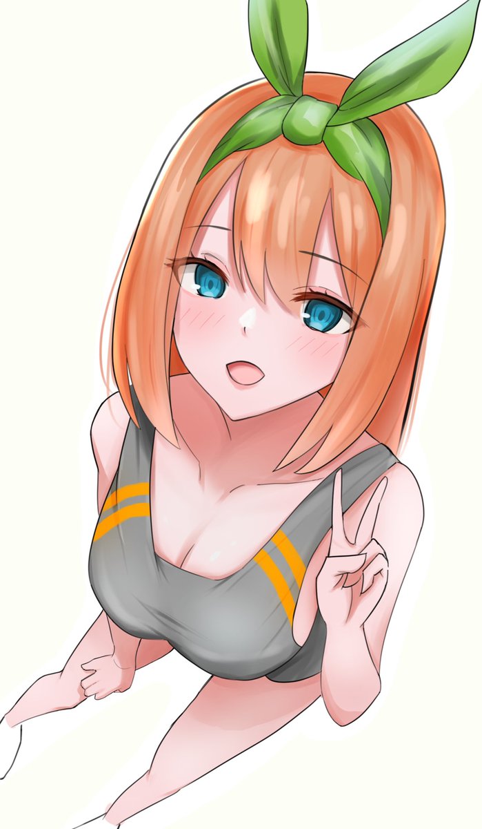 にゃころふさんがTwitterに投稿した中野四葉(五等分の花嫁)のイラスト。