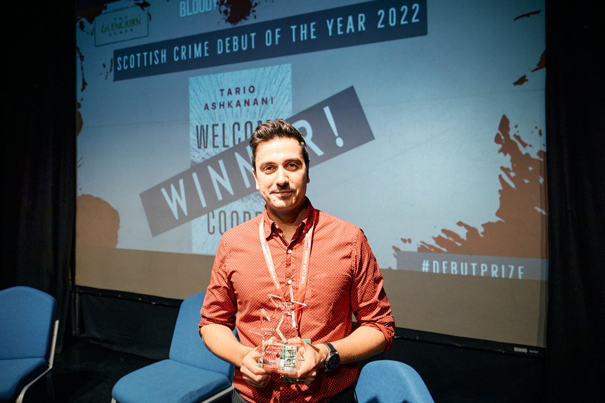 BloodyScotland's tweet photo. What a weekend! We want to say another huge congratulations to @TariqAshkanani who won the Scottish Crime Debut of the Year for #WelcometoCooper &amp; to @AlanJParks who won the McIlvanney Prize for #MayGodForgive Thanks to @GlencairnGlass for their support of this year's prizes. https://t.co/lisquwsIDT