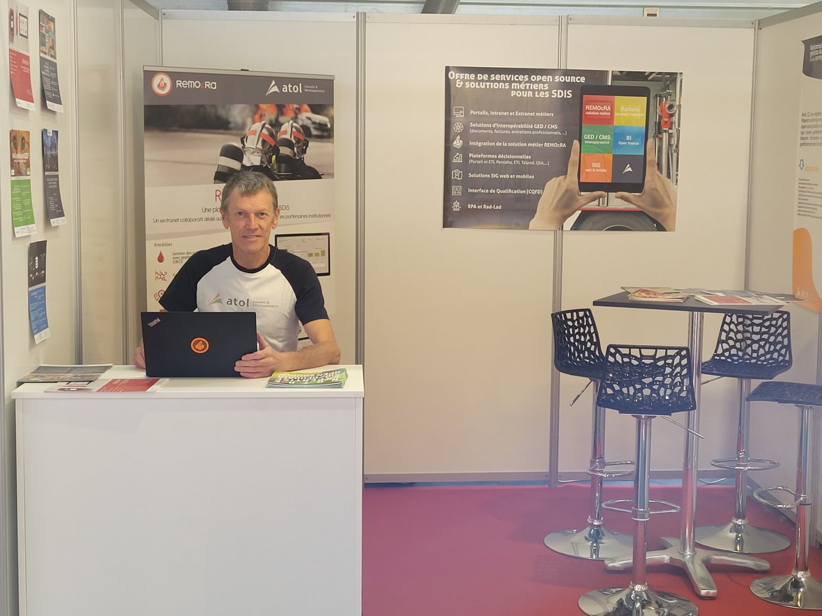 atolcd's tweet photo. ⏰A quelques minutes de l'ouverture du Congrès National des Sapeurs Pompiers 2022 👩‍🚒👨‍🚒 @cnspf2022, on est prêts ! On vous attend Hall A stand E26 pour échanger sur vos projets de transformation numérique : applications métiers, GED, GEC, Data, ... 🎯@EmmanuelCiza https://t.co/KQl2QuM2mN