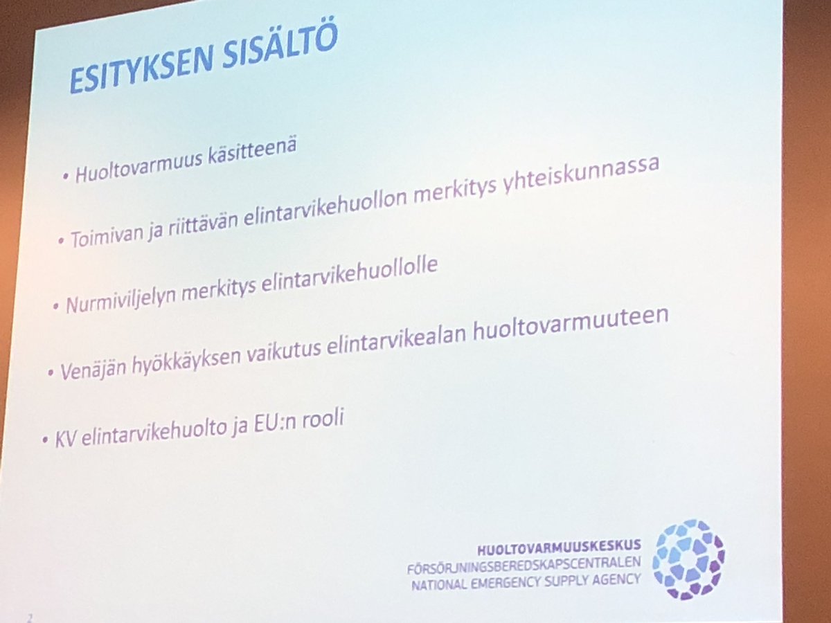 Juha Mantila <a href="/HVK_uutiset/">Huoltovarmuuskeskus (HVK)</a> huoltovarmuudella pyritään turvaamaan kriittisen tuotannon toimivuus häiriötilanteissa. Kotimaisen tuotannon kivijalka - kotimainen raaka-ainetuotanto vilja, nurmet, erikoiskasvit #nurmiseminaari2022