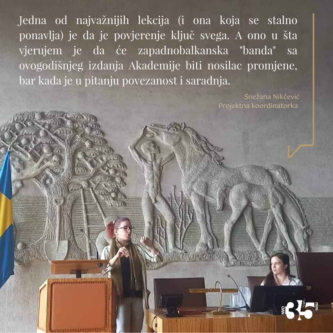 robinhudtv's tweet photo. Naša @snowyrubinstein izabrana je kao jedna od predstavnica civilnog sektora iz 🇲🇪 da bude dio ovogodišnje Akademije za mlade profesionalce Švedskog instituta, pohađajući modul na temu kolaborativnog upravljanja u digitalnom dobu. https://t.co/IyDYQSibdD