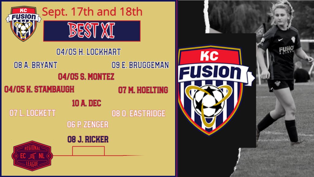 You've been waiting for it...<a href="/ecnlgirls/">ECNL Girls</a> Best XI! Congrats to those who were nominated for the team or Honorable Mention for their outstanding play. #FusionFamily #fallsoccer22

Honorable Mention: S. Max 09, A.Beaumont 09, S. Cinotto 07, E. Green 07, M. Kephart 06