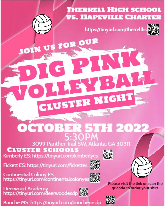 katryna_g's tweet image. Please join the Lady Panthers 🏐 for a Pink Out, cluster night edition 💕 Visit @therrellathlet1 link to purchase a shirt as a guest or your link for your respective school. We Ralley Together 🏐 @APSTherrell @bunche_ms @FickettES @APSDeerwood @APSKimberly @ContinentalColo