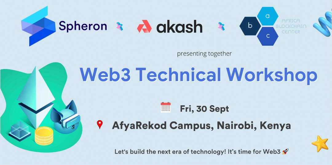 @SpaceyaTech is keen on gathering together Web3 developers into a corner where meaningful conversations can take place. To do this, we connected with @SeunbayoNg of @Spheronclan x and @SpheronHQ to drop a meet & greet at @theabcafrica. The event is on 30th September from 3 PM.