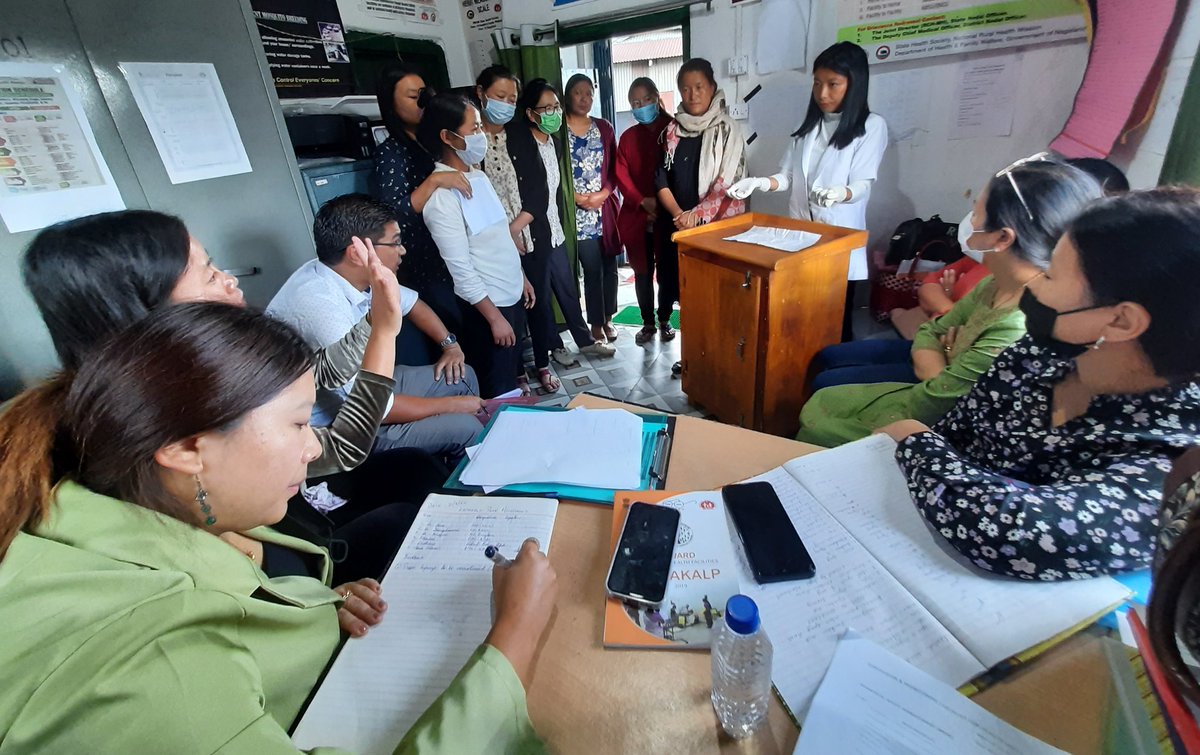 Chos_Rhts's tweet photo. District KAYAKALP peer assessment team led by Dr Toshirenla, Chief Medical Officer Wokha visited Urban Primary Health Centre Wokha &amp; Longsa Health &amp; Wellness Centre  to assses the health facilities on September 21.
@NagalandNhm @HealthNagaland #wokha #kayakalp #healthcare https://t.co/Sxkj4Le114