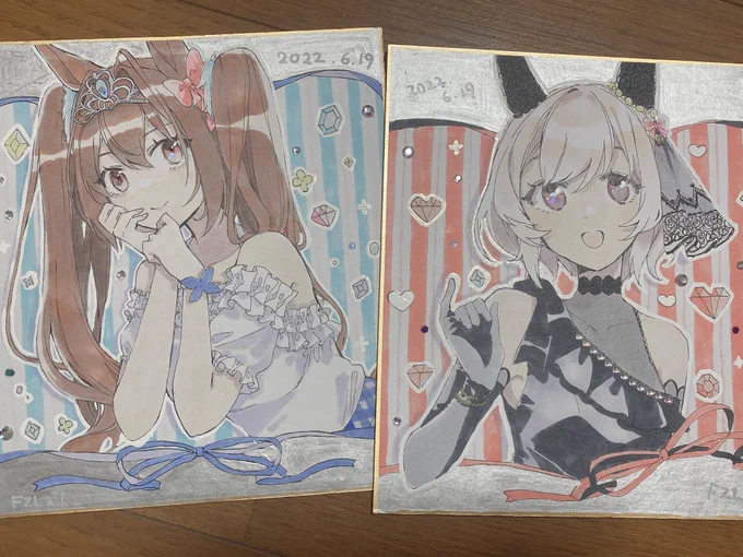 色紙描くのすし 