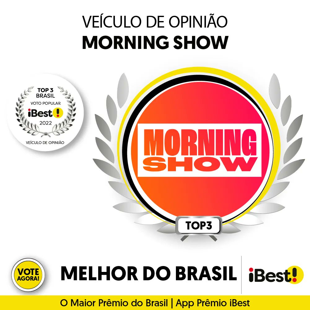 ClassicPanFM's tweet image. O programa Morning Show entrou o Top3 Veículo de Opinião do Prêmio IBest. Para alcançarmos o primeiro lugar, contamos com o seu voto; clique no link 👇

buff.ly/3SAnfAo