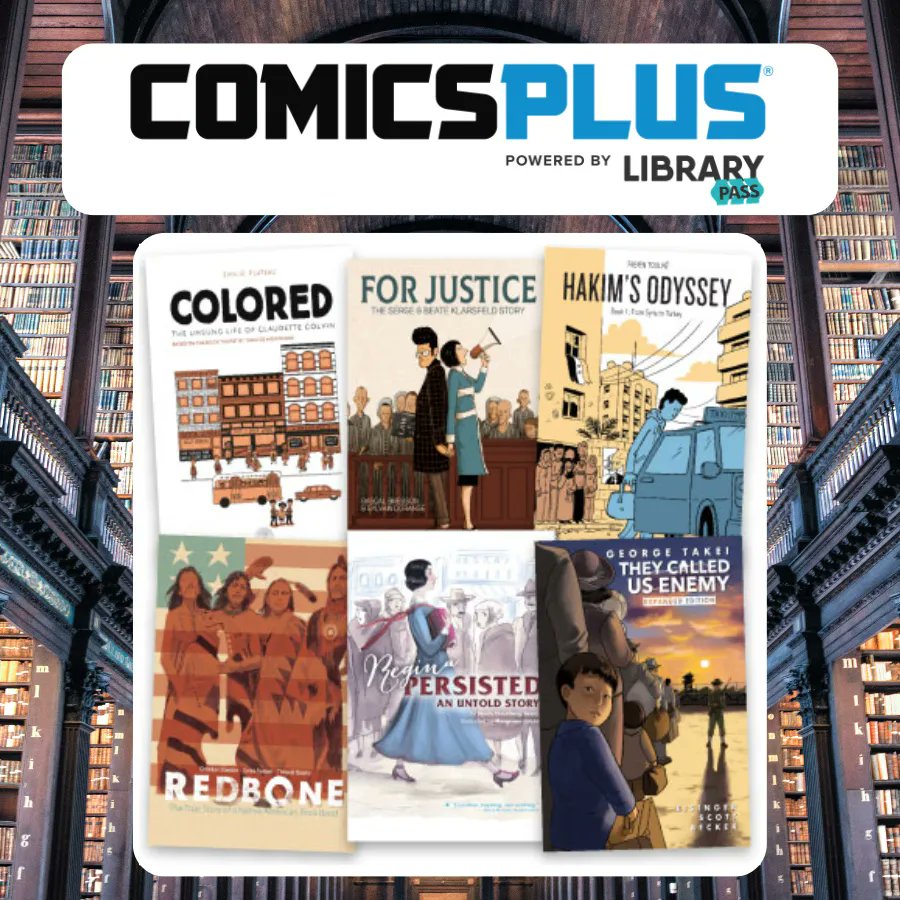 MackinLibrary's tweet photo. From award-winning and critically acclaimed biographies and memoirs, to lesser-known nonfiction gems, @comicsplus offers unlimited, simultaneous access to a wide range of graphic #nonfiction for readers of all ages. @LibraryPassNews @MackinVIA 

Order: https://t.co/dNreQbtfYP https://t.co/8nY8gmtwPa