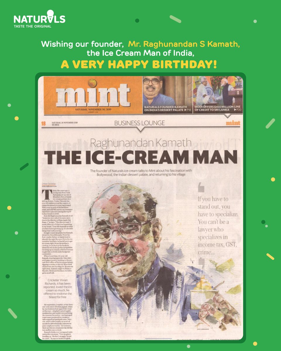 Naturalicecream's tweet photo. A very happy birthday to the man who created the country's favourite ice cream brand.
.
.
.
.
@livemint
#Naturals #NaturalIceCream #TasteTheOriginal #foundersday #foundersay #icecreammanofindia #icecreamlover #icecreamtime #icecreamlovers #icecreamporn #icecreamlove https://t.co/CT1eAXxl4q
