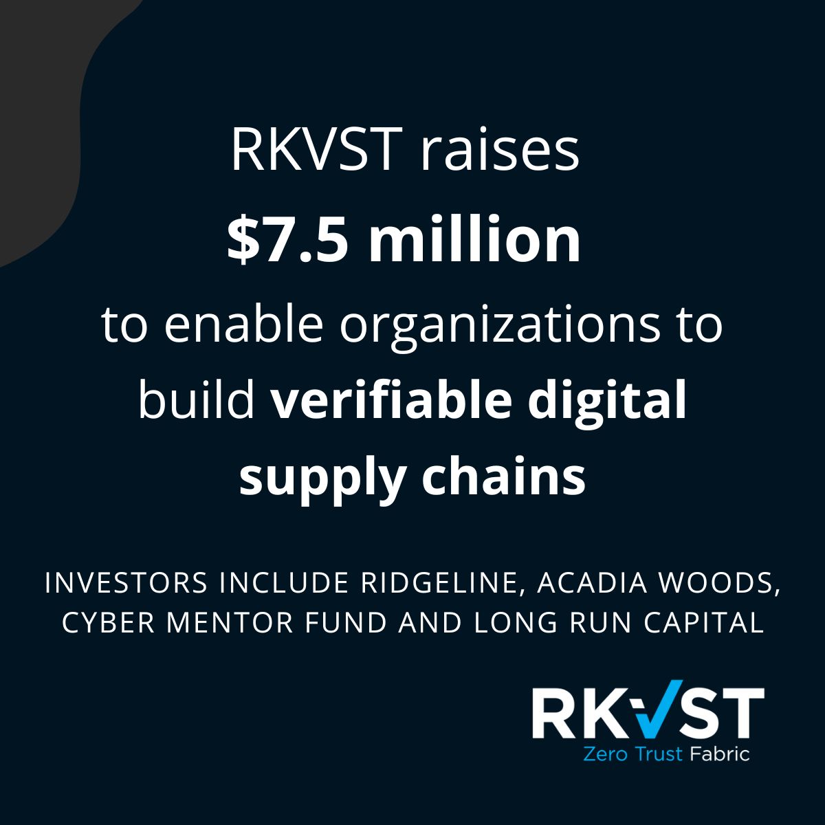 DataTrails_inc's tweet photo. We're excited to announce the first close of our Series A, led by Ridgeline. This will help accelerate our go-to-market plans to deliver integrity, transparency and trust to digital supply chain processes. Find out more here: https://t.co/IjtEYL2fZ3

#SBOM #zerotrust #blockchain https://t.co/mEdOOU65Kt