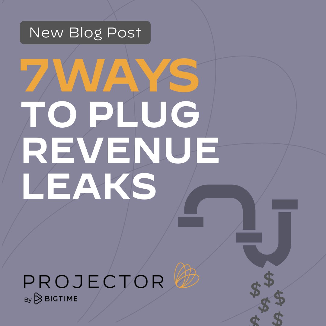 Projector by BigTime (@projectorpsa) on Twitter photo Get 7 tips for plugging #revenueleakage at your services organization to optimize your business and profits. Learn more: hubs.la/Q01mRxLQ0 
#professionalservices #consulting #projectmanagement Get 7 tips for plugging #revenueleakage at your services organization to optimize your business and profits. Learn more: hubs.la/Q01mRxLQ0 
#professionalservices #consulting #projectmanagement