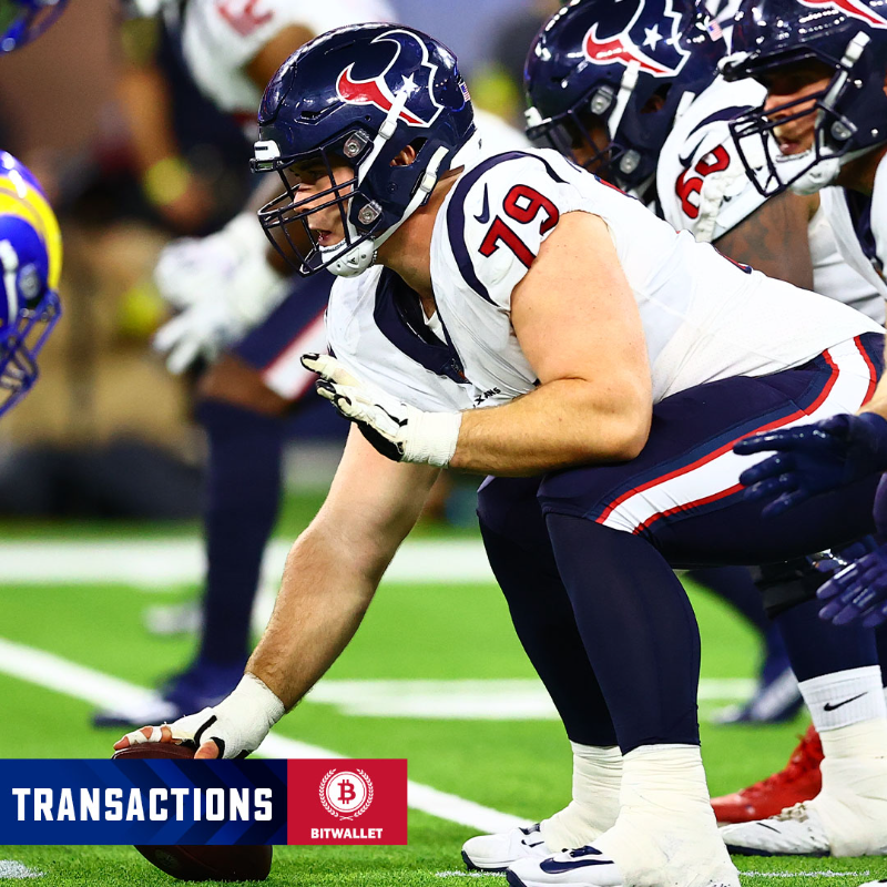 HoustonTexans's tweet photo. We have elevated OL Jimmy Morrissey to the active roster and signed OL Tre'Vour Wallace-Simms to the practice squad.