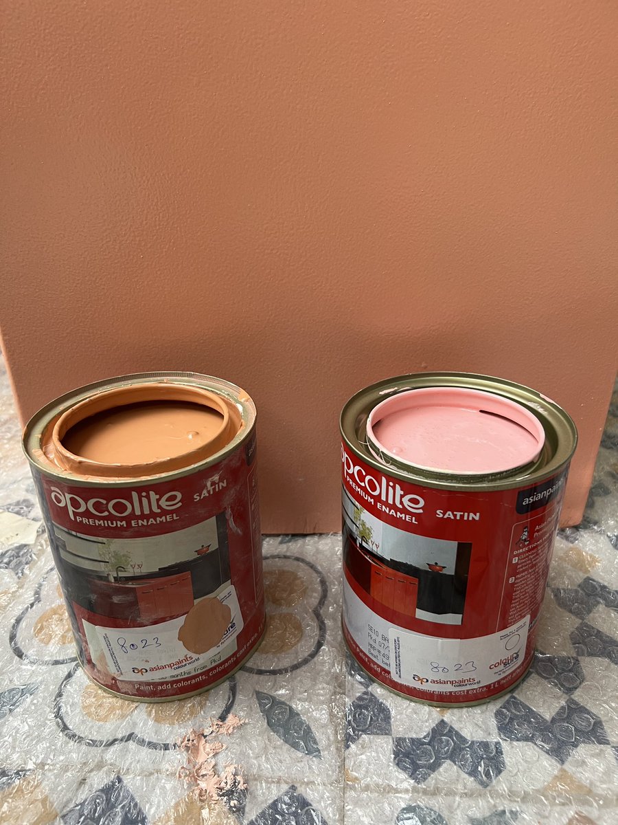 Shailendra (@sshailu6) on Twitter photo The first colour we got which is painted on the cabinet, second time we bought is on the left hand side and third time we bought it is on the right pink colour. <a href="/asianpaints/">Asian Paints</a> can someone help on this. The first colour we got which is painted on the cabinet, second time we bought is on the left hand side and third time we bought it is on the right pink colour. <a href="/asianpaints/">Asian Paints</a> can someone help on this.