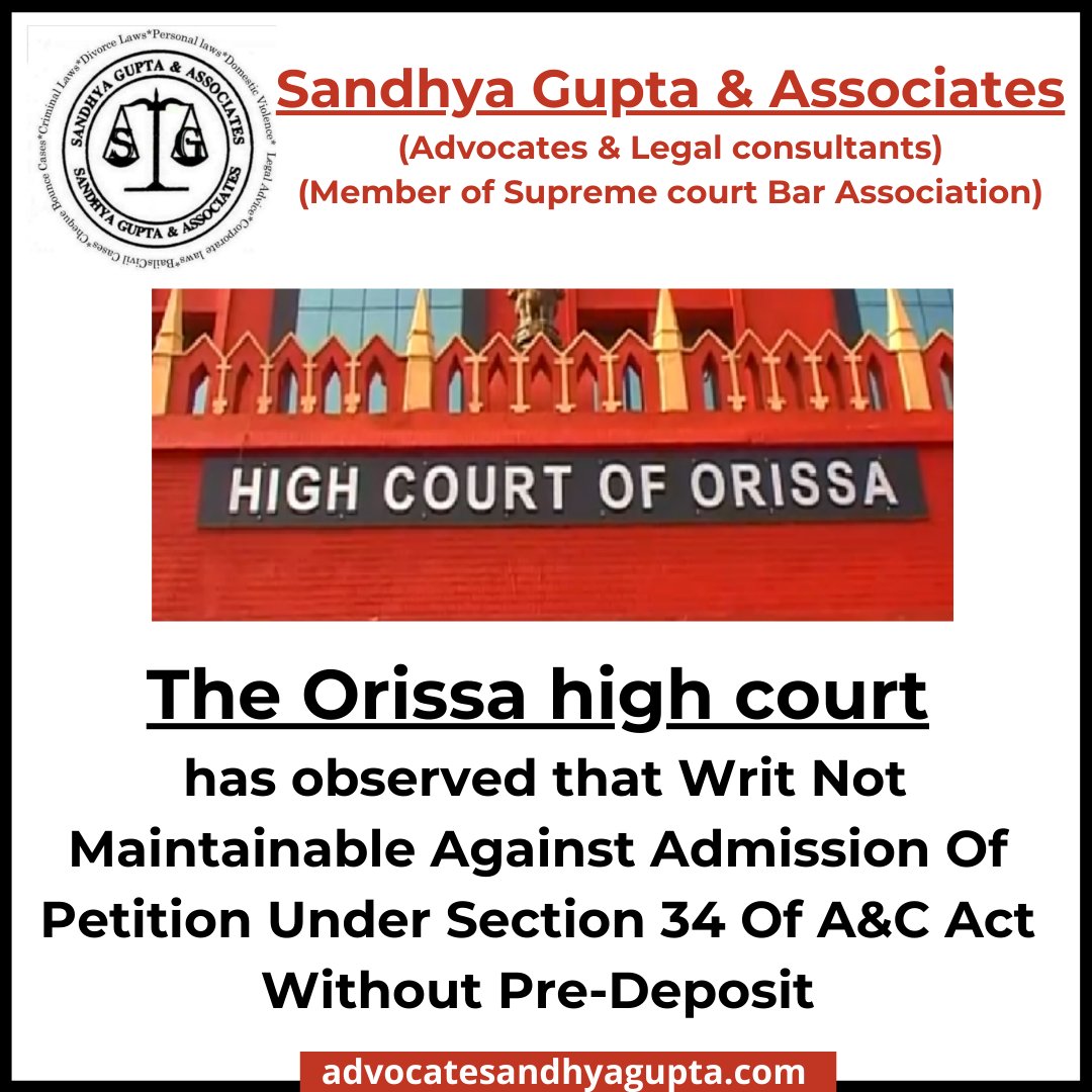 advgupta1's tweet image. Case Title: M/s. Chemflo Industries Pvt. Ltd. versus M/s. KMC Construction Ltd. and Anr.
#HighCourt #maintable #Deposit #advocate #lawfirm  #lawfirmindelhi
